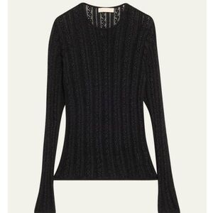 Ulla Johnson Ardith Long Sleeve Lace Knit Top